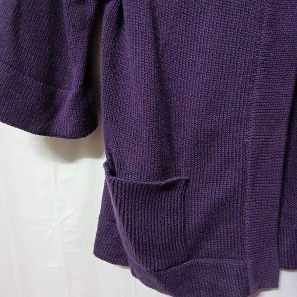 The Limited Purple Ribbed Knit Cardigan Button Up Size Small - Picture 3 of 7